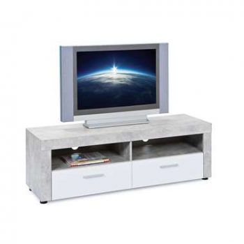 TV-meubel Tisvilde - grijs/wit - 42x134x43 cm - Leen Bakker