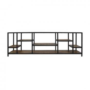 Tv-meubel Levels - naturel/zwart - 170x55x38 cm - Leen Bakker