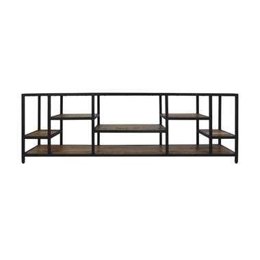Tv-meubel Levels - naturel/zwart - 170x55x38 cm - Leen Bakker