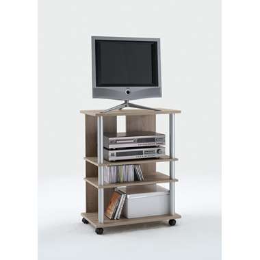 Tv-meubel Tilton hoog - eikenkleur - 65x85x40 cm - Leen Bakker