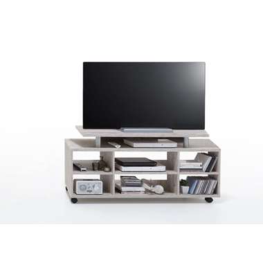 Tv-meubel Tilton - grijs eikenkleur - 118x57x50 cm - Leen Bakker
