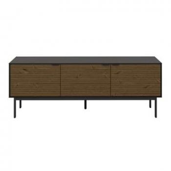 TV-meubel Aron - bruin/zwart - 54x150x41 cm - Leen Bakker
