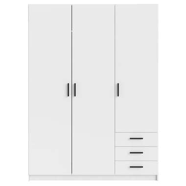 Kledingkast Sprint 3-deurs - wit - 200x147x50 cm - Leen Bakker