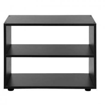 TV-meubel Vancouver - zwart/hout - 45x60x39 cm - Leen Bakker