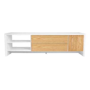 Tenzo TV-meubel Profil - wit/eiken - 44x150x47 cm - Leen Bakker