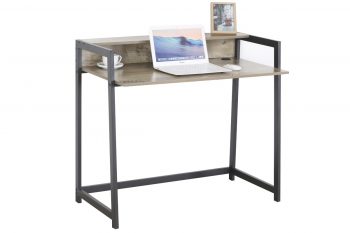 Dit handige bureau is gemakkelijk in elke ruimte te plaatsen en heeft op het bureaublad een koof waardoor bijvoorbeeld kabels netjes weggewerkt kunnen worden. Het werkblad heeft een breedte van 63 cm en een diepte van 30 cm.