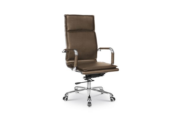 Comfortabele bureaustoel met vaste armleuningen. De zithoogte van de bureaustoel is in hoogte verstelbaar van 44 cm tot 54 cm. De bureaustoel heeft een kunstlederen bekleding. Verkrijgbaar in meerdere kleuren.