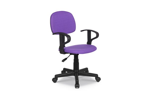 Leuke (kinder-) bureaustoel in meerdere kleuren. De zithoogte van de bureaustoel is in hoogte verstelbaar van 40 cm tot 54 cm en het zitvlak heeft een polyester bekleding.