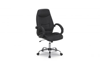 Eenvoudig maar fijne bureaustoel. De zithoogte van de bureaustoel is in hoogte verstelbaar van 45 cm tot 55 cm en het zitvlak heeft een polyester bekleding.