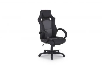 Comfortabele game stoel met vaste armleuningen. De zithoogte van de bureaustoel is in hoogte verstelbaar van 44 cm tot 52 cm. De bureaustoel heeft een kunstlederen bekleding. Verkrijgbaar in meerdere kleuren.